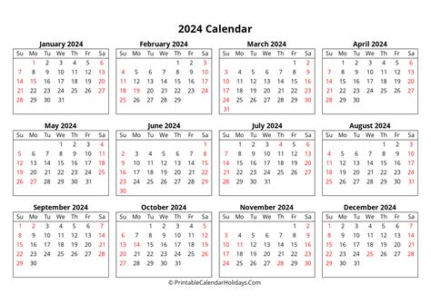Calendar with week numbers 2024 .